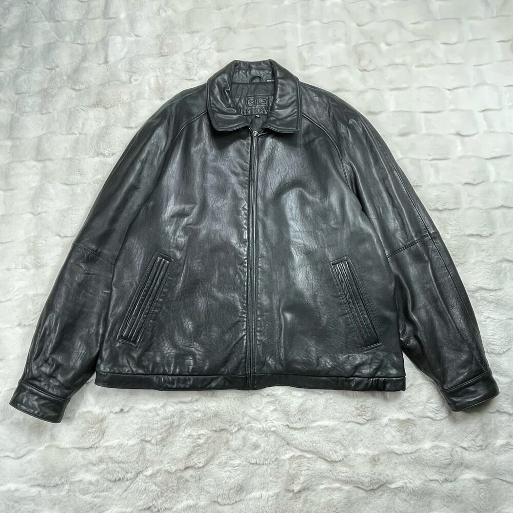 🔥Vintage Members Only Lambskin Leather Bomber Moto Jacket Classic Grunge XXL